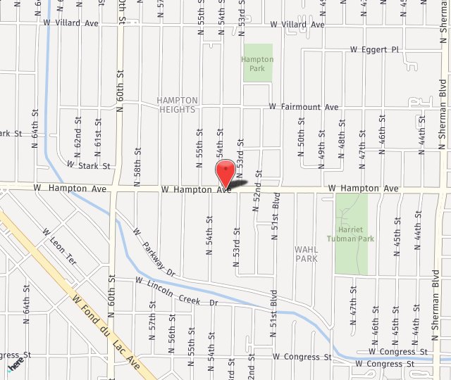 Location Map: 5323 W Hampton Ave Milwaukee, WI 53218